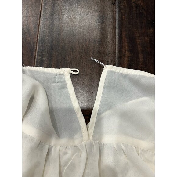 Forever 21 Womens White Sleeveless Top Crochet Lace Detail Boho Size Small - Picture 5 of 10